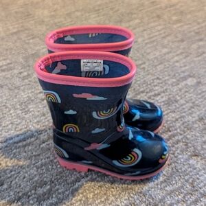 Carter's Sherry Navy Pink Rainbow Rain Boots - 6M